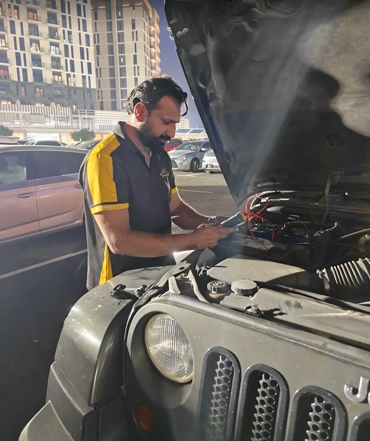 Car battery delivery across Dubai by 800 Shelby