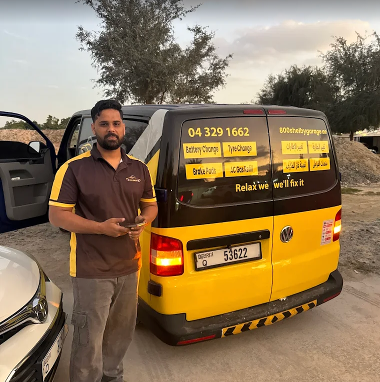 Car battery health check in Dubai by 800 Shelby